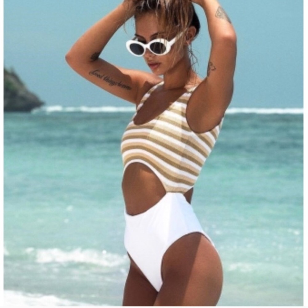 One piece cut out suit